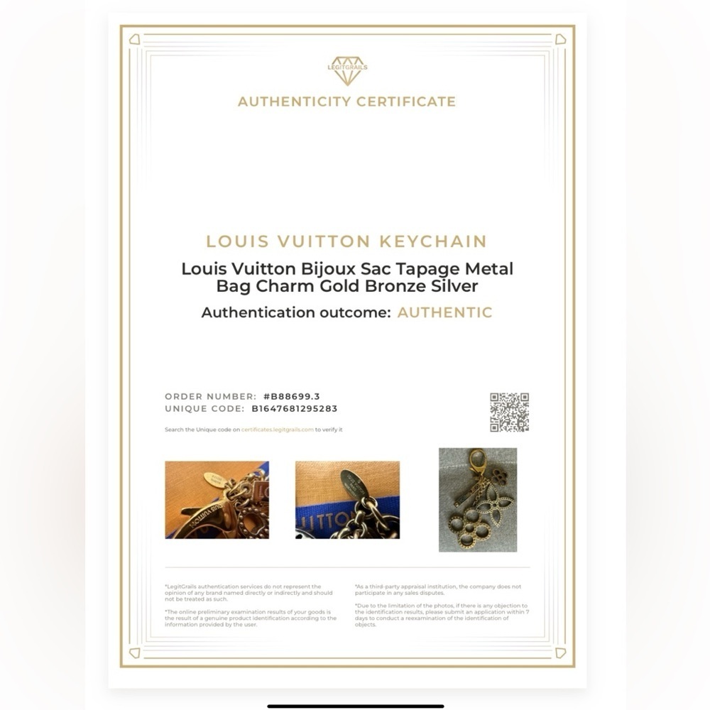 LOUIS VUITTON Cert Auth Bijoux Sac Tapage Bag Charm Keychain w/ COA, box & bag - Picture 4 of 13
